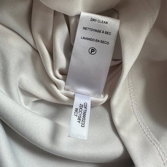 CALVIN KLEIN | Midi Dress | Size 4 | White Pink Black | Polyester Spandex Blend - Picture 11 of 14